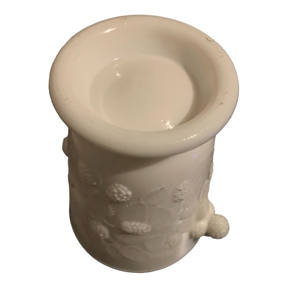 Antique EAPG Hobbs Brockunier MILK GLASS Spooner BLACKBERRY PATTERN 1870 AQ UC. - Picture 11 of 16